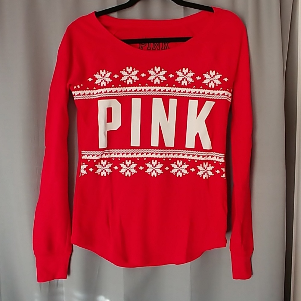 Women's PINK Thermal Long Sleeve Shirt